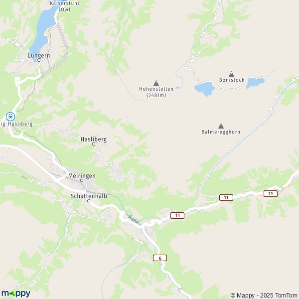 La carte pour la ville de Hasliberg 6083-6086