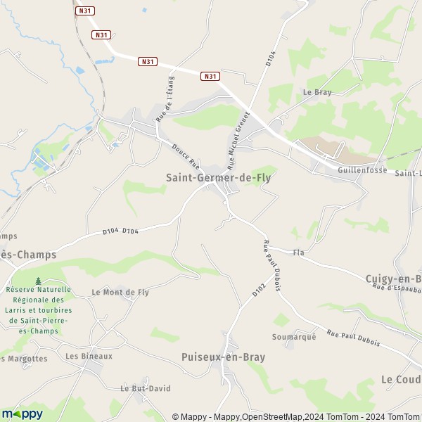 La carte pour la ville de Saint-Germer-de-Fly 60850