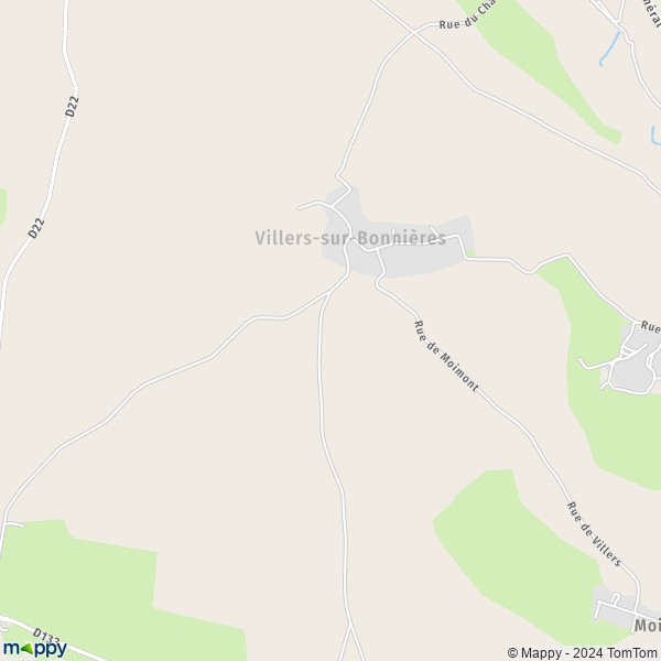 La carte pour la ville de Villers-sur-Bonnières 60860