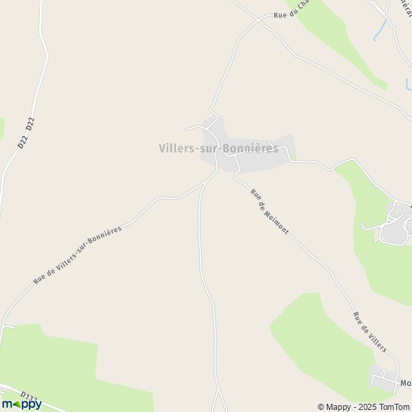 La carte pour la ville de Villers-sur-Bonnières 60860