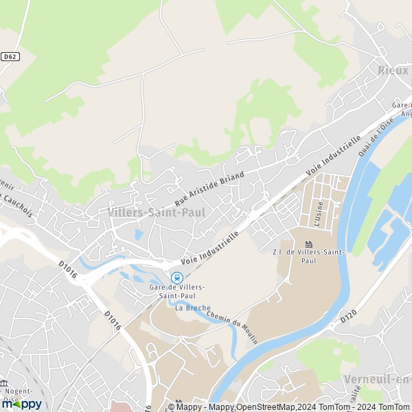 La carte pour la ville de Villers-Saint-Paul 60870