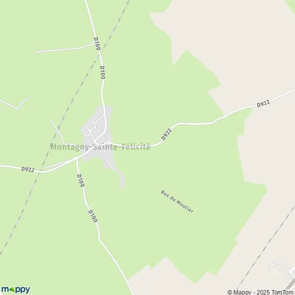 Plan MontagnySainteFélicité carte de MontagnySainteFélicité