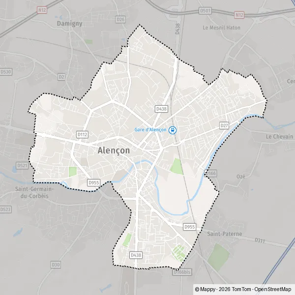 Plan Alençon : carte de Alençon (61000) et infos pratiques