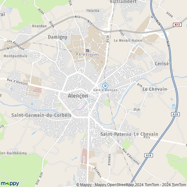 La carte pour la ville de Alençon 61000