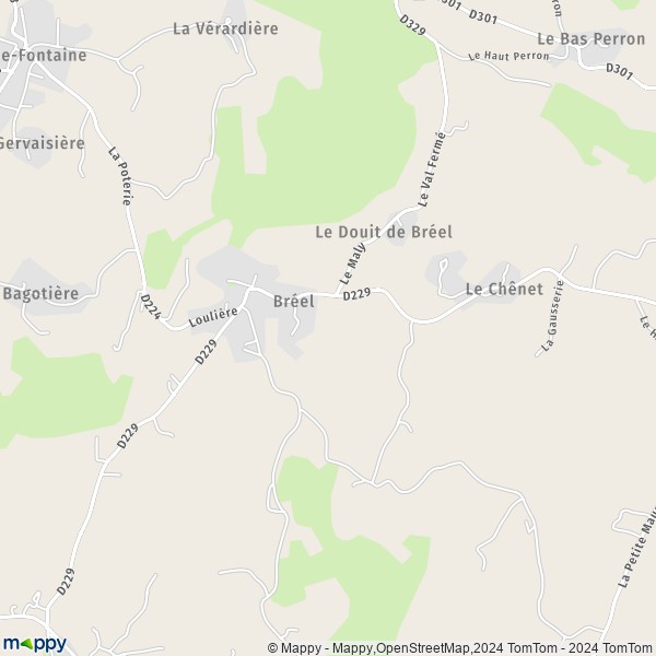 La carte pour la ville de Bréel, 61100 Athis-Val-de-Rouvre