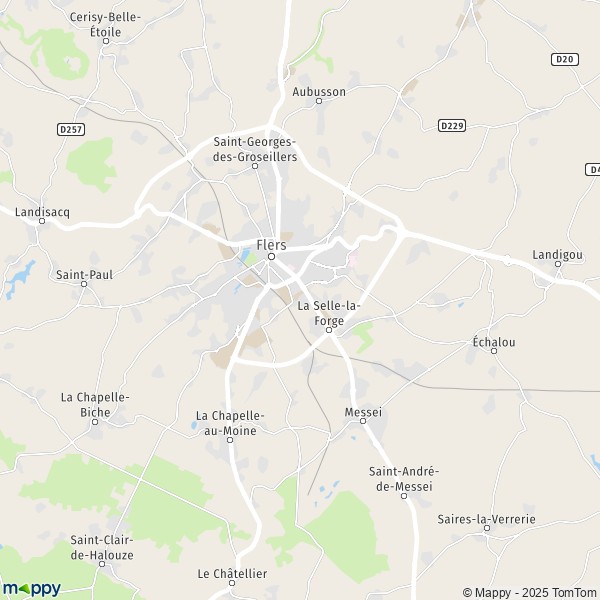 La carte pour la ville de Flers 61100