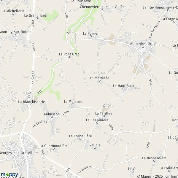 Carte La Ribardière, 61100-61430 Athis-Val-de-Rouvre