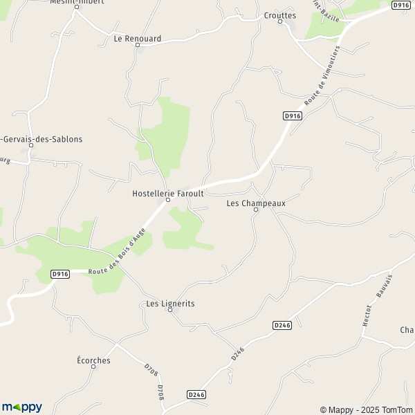 Carte Les Fonciers, 61120 Les Champeaux