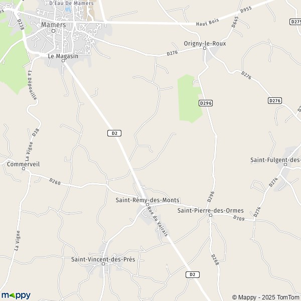Carte Les Champs, 61130 Origny-le-Roux