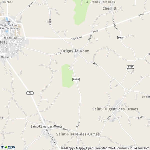 La carte pour la ville de Origny-le-Roux 61130