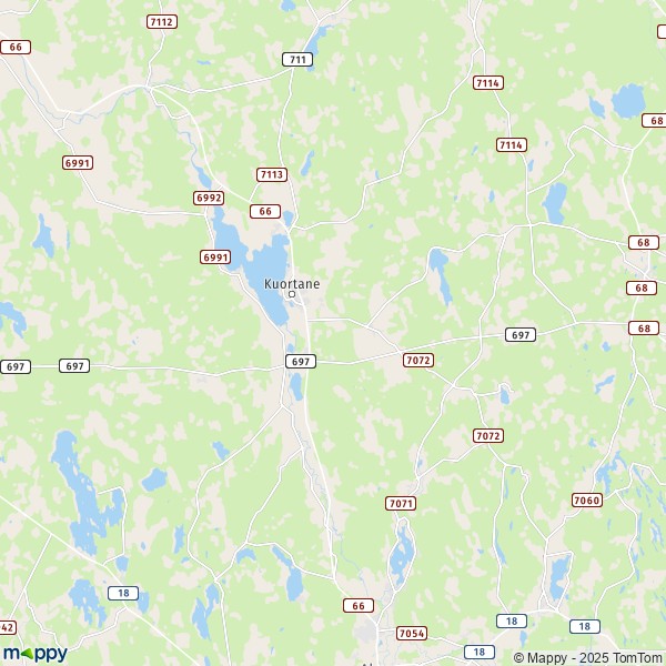 La carte pour la ville de Kuortane 61150-63640