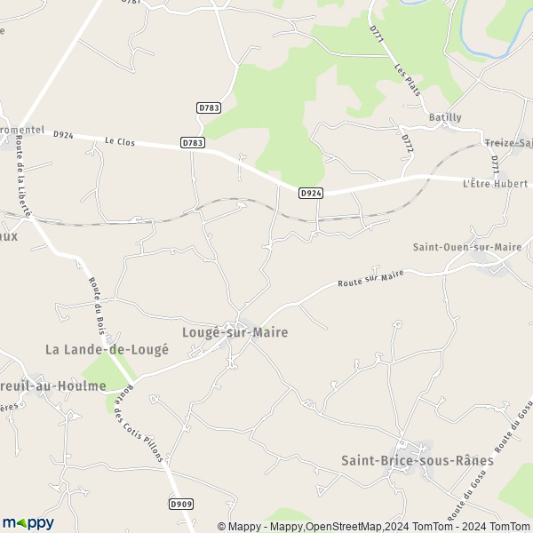 La carte pour la ville de Lougé-sur-Maire 61150