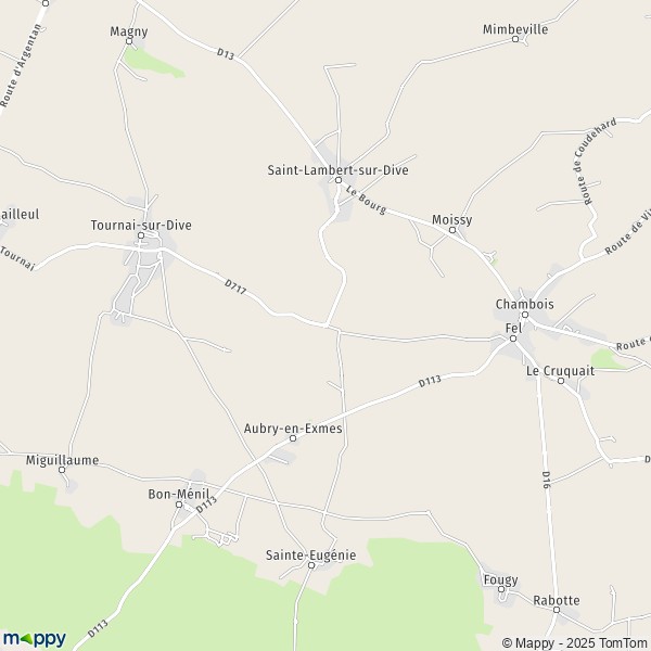 Carte La Courte Pièce, 61160-61310 Gouffern-en-Auge