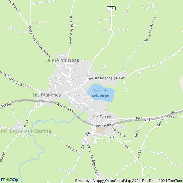 La carte pour la ville de Le Mêle-sur-Sarthe 61170
