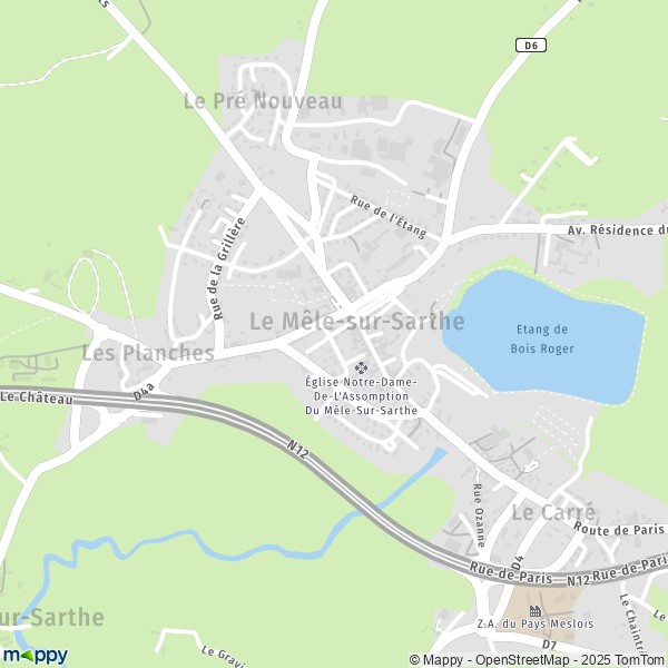 La carte pour la ville de Le Mêle-sur-Sarthe 61170