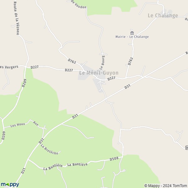 La carte pour la ville de Le Ménil-Guyon 61170