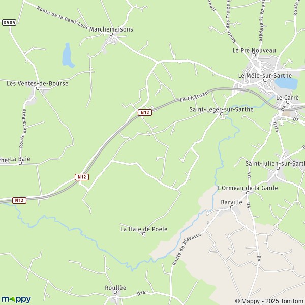 La carte pour la ville de Saint-Léger-sur-Sarthe 61170