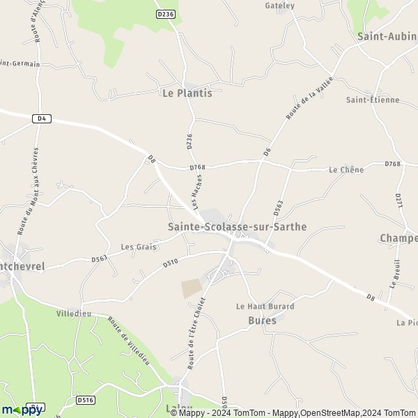 La carte pour la ville de Sainte-Scolasse-sur-Sarthe 61170