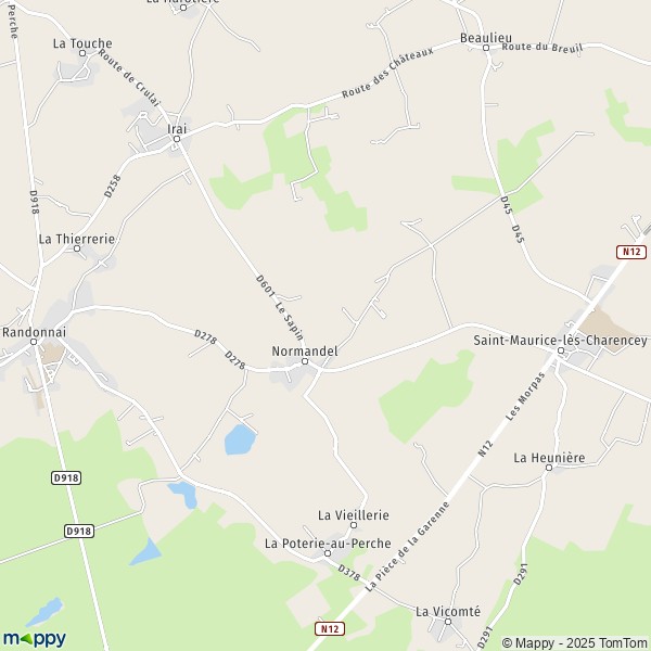 Carte Normandel, 61190 Charencey