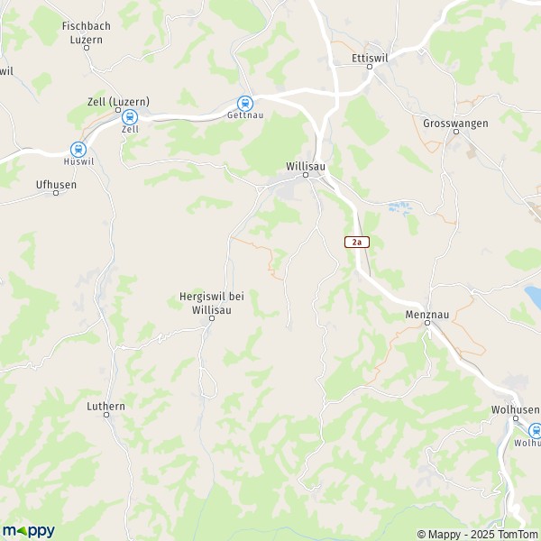 La carte pour la ville de Willisau 6122-6248