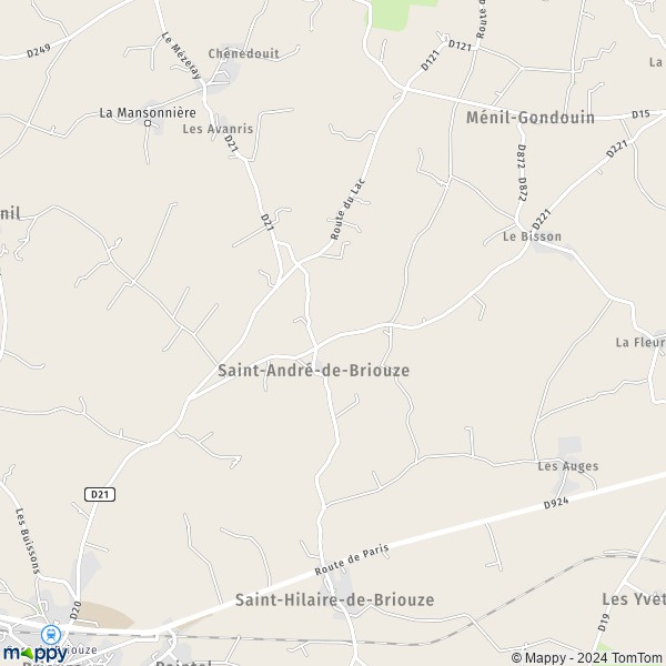 La carte pour la ville de Saint-André-de-Briouze 61220