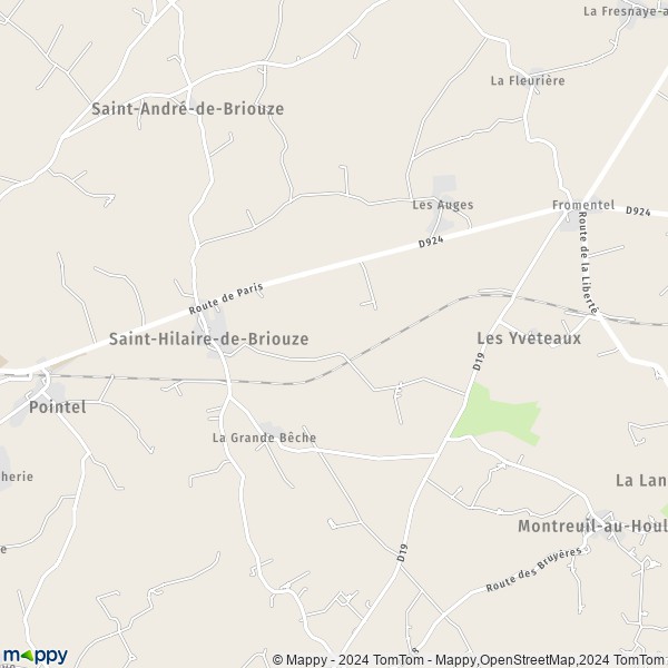 La carte pour la ville de Saint-Hilaire-de-Briouze 61220