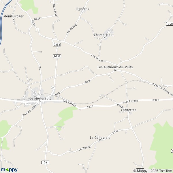Carte La Chesnaie, 61240 Les Authieux-du-Puits