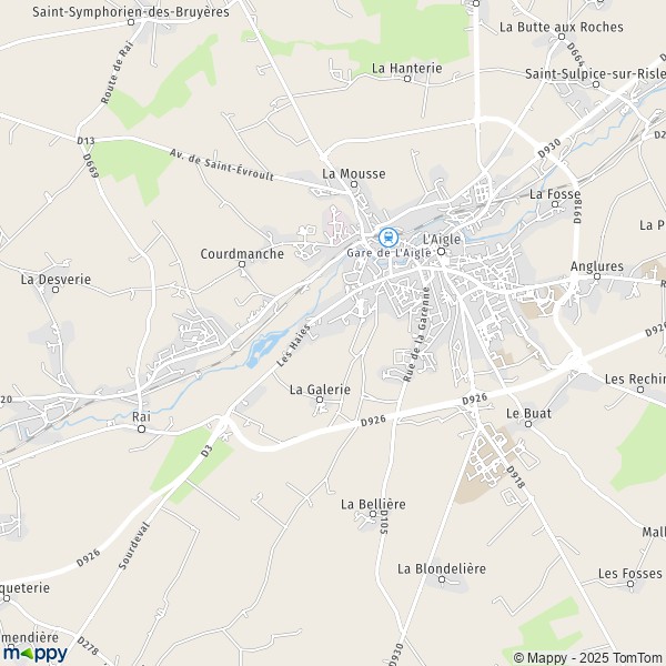 La carte pour la ville de L'Aigle 61300