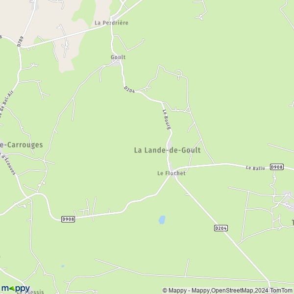 La carte pour la ville de La Lande-de-Goult 61320