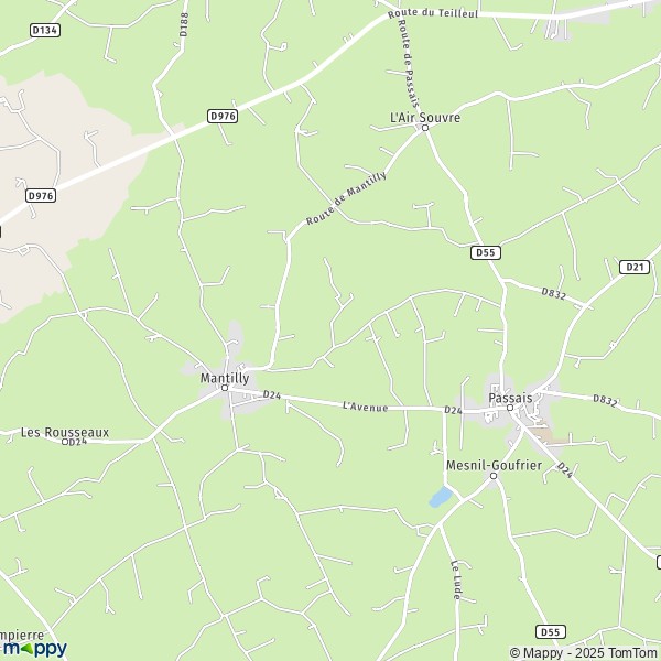 Carte La Bélouse, 61350 Mantilly