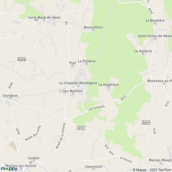 La carte pour la ville de La Chapelle-Montligeon 61400