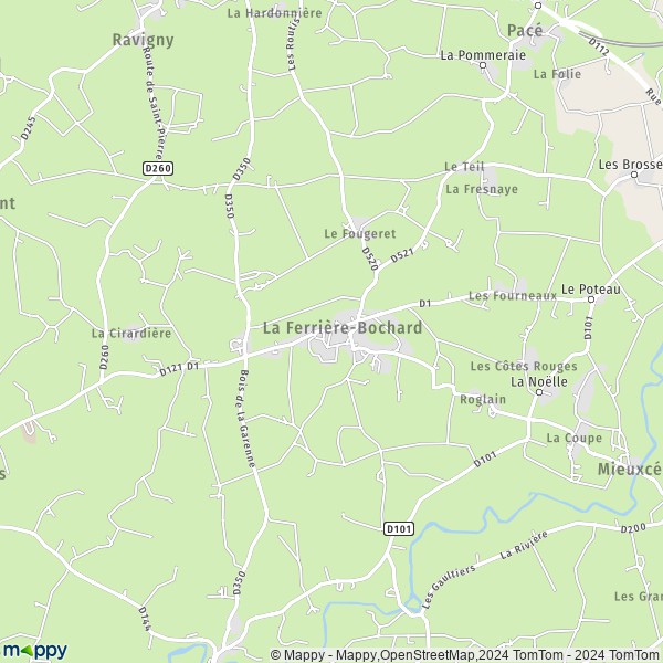 La carte pour la ville de La Ferrière-Bochard 61420