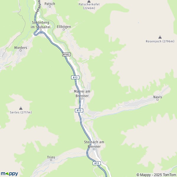 La carte pour la ville de Matrei am Brenner 6143-6150