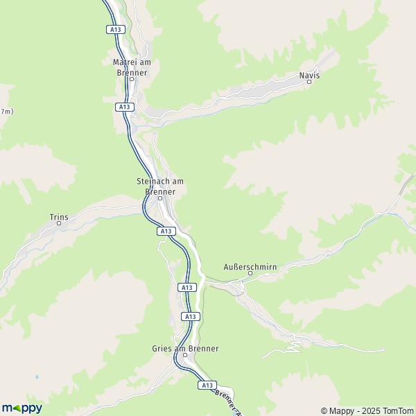 La carte pour la ville de Steinach am Brenner 6143-6150