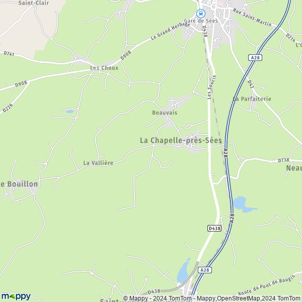 La carte pour la ville de La Chapelle-près-Sées 61500