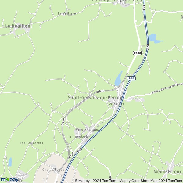 La carte pour la ville de Saint-Gervais-du-Perron 61500