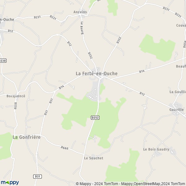 La carte pour la ville de La Ferté-Frênel, 61550 La Ferté-en-Ouche