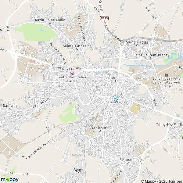 Plan Arras carte de Arras (62000) et infos pratiques