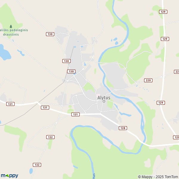 La carte pour la ville de Alytus 62001-63431