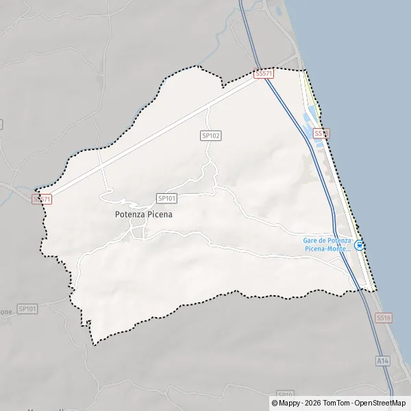 Plan Potenza Picena : carte de Potenza Picena (62018) et infos pratiques