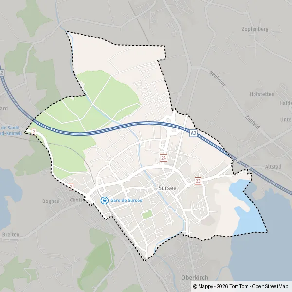 Plan Sursee : carte de Sursee (6210) et infos pratiques