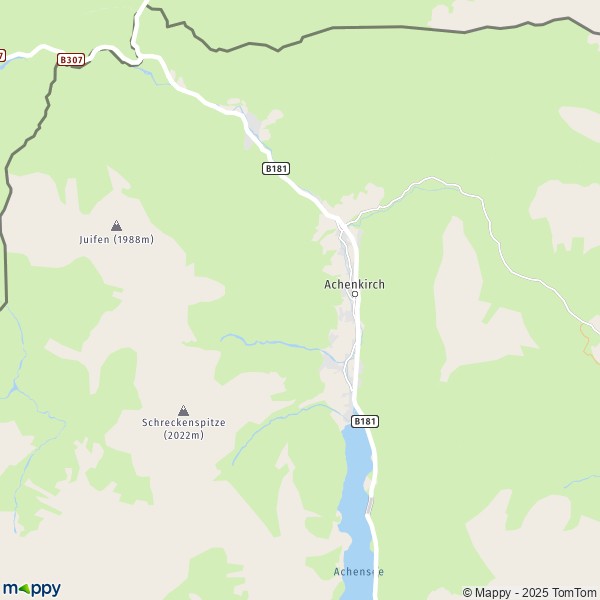 La carte pour la ville de Achenkirch 6215