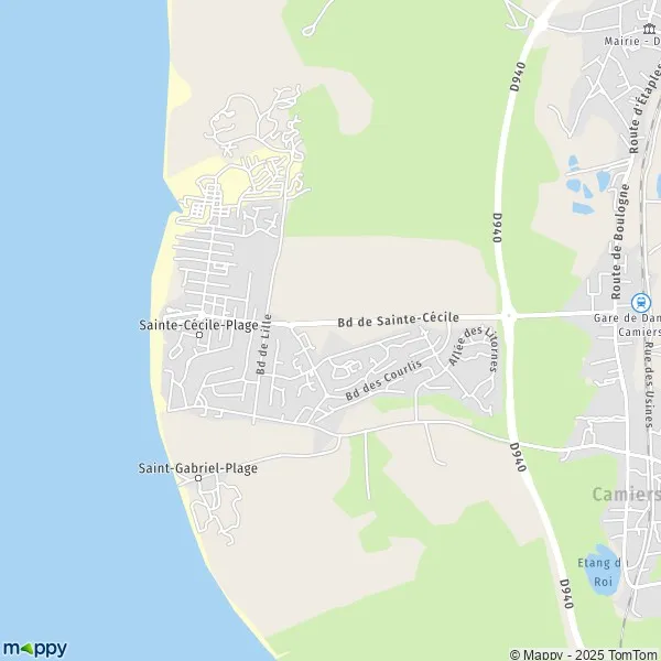 Plan SainteCécilePlage carte de SainteCécilePlage (62176) et