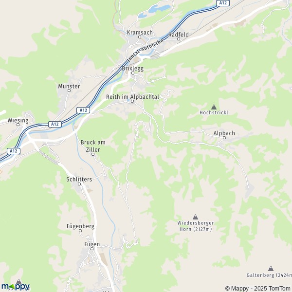 La carte pour la ville de Reith im Alpbachtal 6230-6260