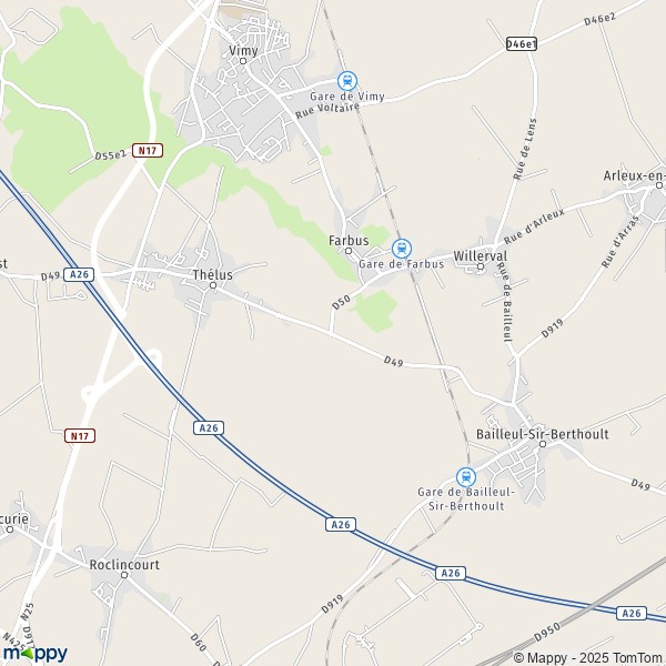 Carte P.A. de la Croisette, 62300 Lens