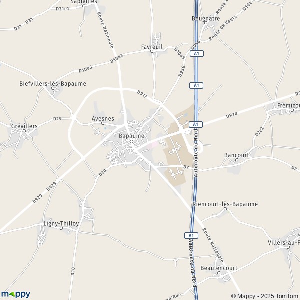 Plan Bapaume carte Bapaume  62450  infos pratiques