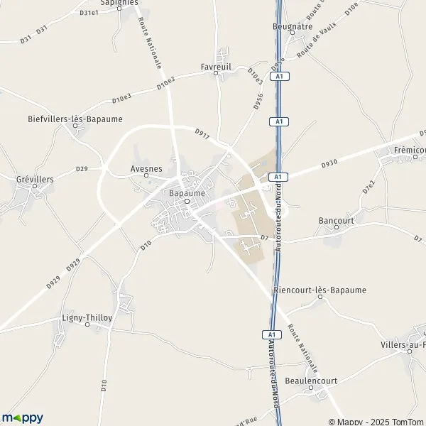 Plan bapaume carte de bapaume (62450) et infos pratiques