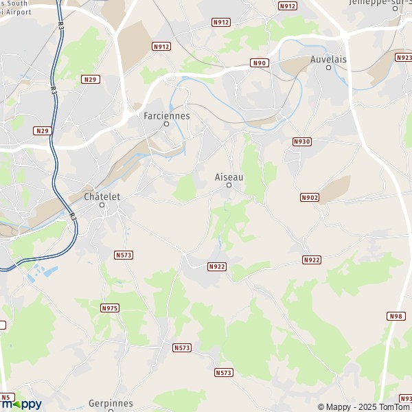 La carte pour la ville de 6250 Aiseau-Presles