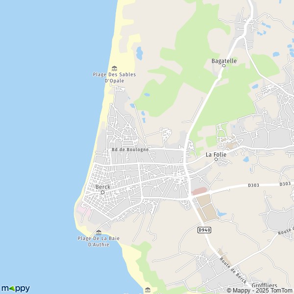 La carte pour la ville de Berck-sur-Mer, 62600 Berck