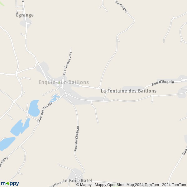 La carte pour la ville de Enquin-sur-Baillons 62650